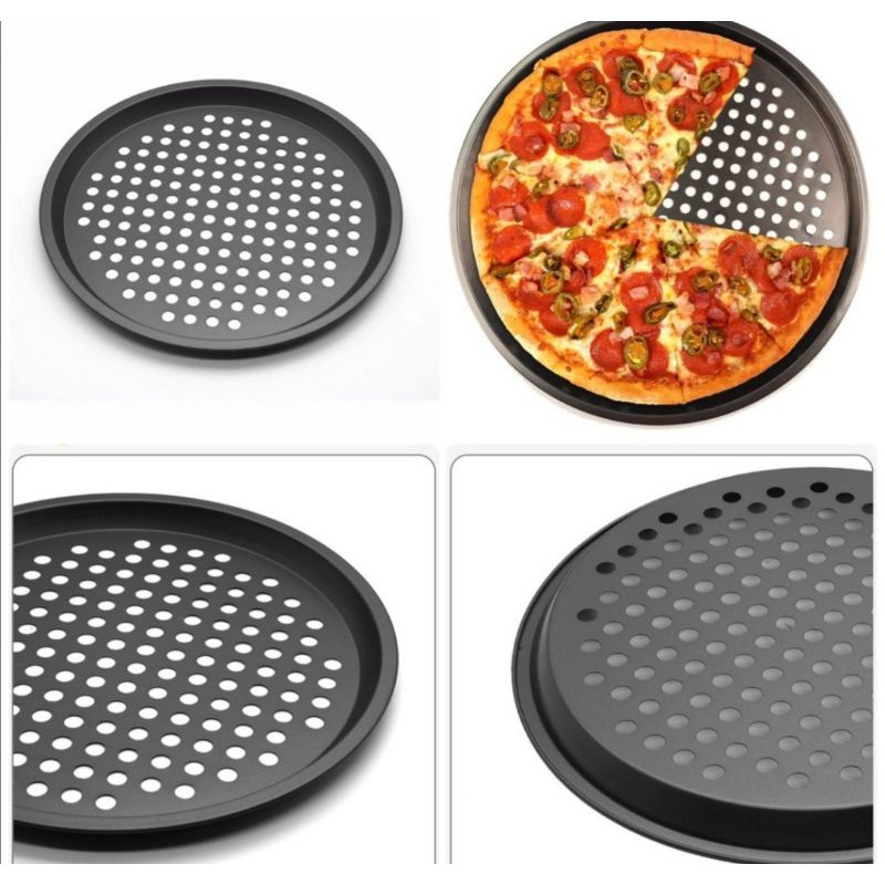 Loyang Pizza 12 inchi Pizza pan lobang anti lengket