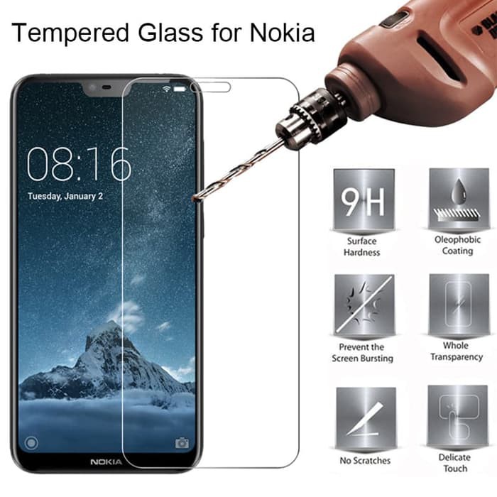 Nokia 3.1 Plus Tempered Glass Full Anti Gores Kaca