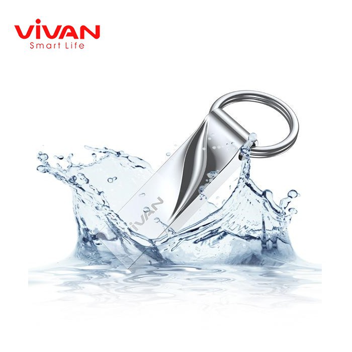 Flashdisk VIVAN VF316 16GB With Ring Design Silver - Garansi Resmi 5 Tahun