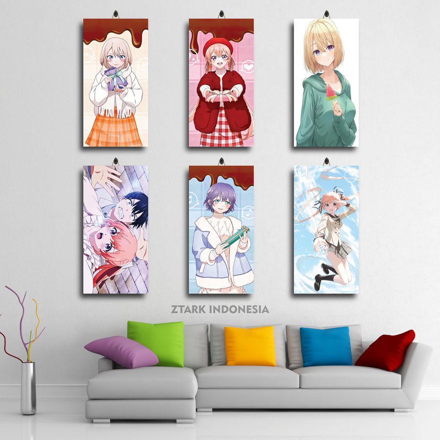 Jual PAJANGAN DINDING KARAKTER ANIME KAKKOU NO IINAZUKE 15X30 TMCGC