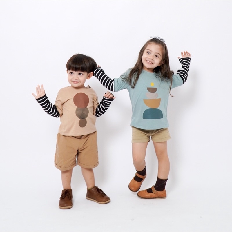 DOREMI Stripe Long Sleeve Shirt / Kaos Lengan Panjang Anak 1-5thn