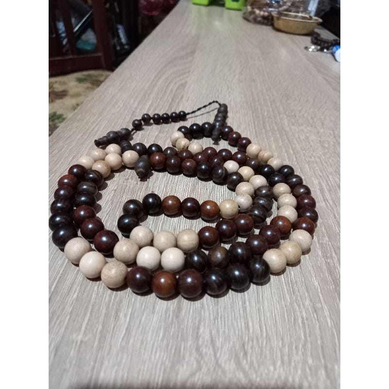Tasbih kombinasi 3 kayu istimewa 10mm setigi kalimasodo dewandaru tasbih kombinasi 3 kayu