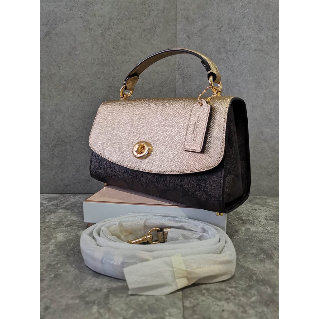 Coach Tilly Platinum Signature Mahogany