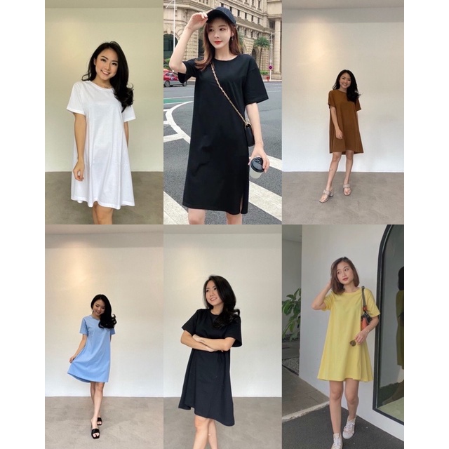 BEFAST - ZEC OOTD Wanita Dress Wanita DEWIAN / Miley SPANDEK SOFT Dress / Dress Perempuan / Dress Casual Wanita / Dress Kekiniaan Remaja Wanita / Dress Santai / Dress Polos / Fashion Wanita Formal