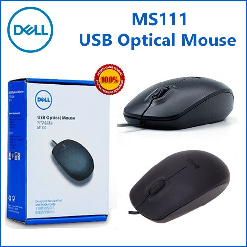 USB Wired Optical Scroll Mouse Dell S111 KAB Mouse/Mouse Berkabel Dell MS111 Mouse Optik Kabel Mouse