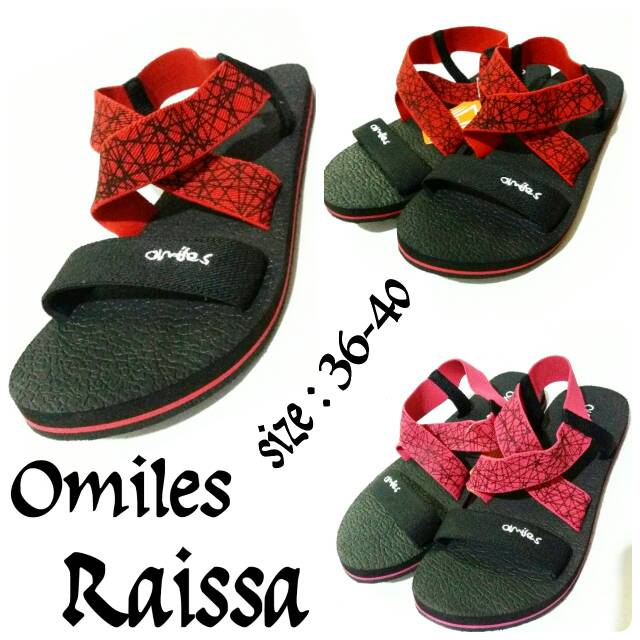 Sandal wanita tali belakang Omiles Raissa sandal Slip On terbaru dan termurah