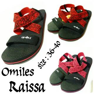  Sandal  wanita  tali  belakang Omiles Raissa sandal  Slip On 