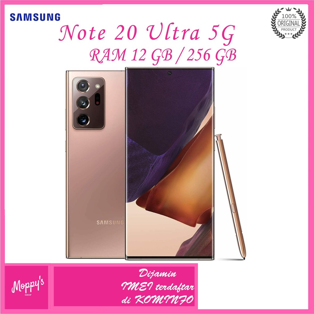 SAMSUNG GALAXY NOTE 20 ULTRA 5G 12/256 GB GARANSI RESMI SEIN SAMSUNG NOTE 20 ULTRA RAM 12 GB INTERNA
