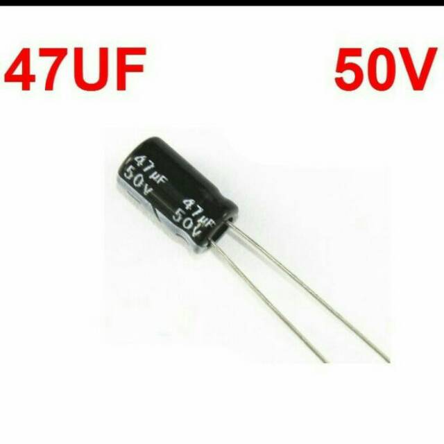 Jual 5 pcs Kapasitor Elco 47Uf 50V - 47 uf 50V / Elco 47Uf 50V - 47 uf ...