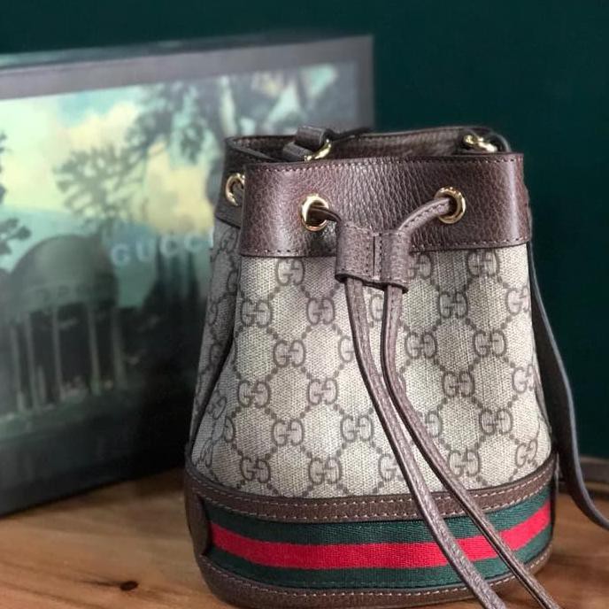 Gucci GG Ophidia Bucket Bag 15cm / Tas Serut Wanita Branded Mini
