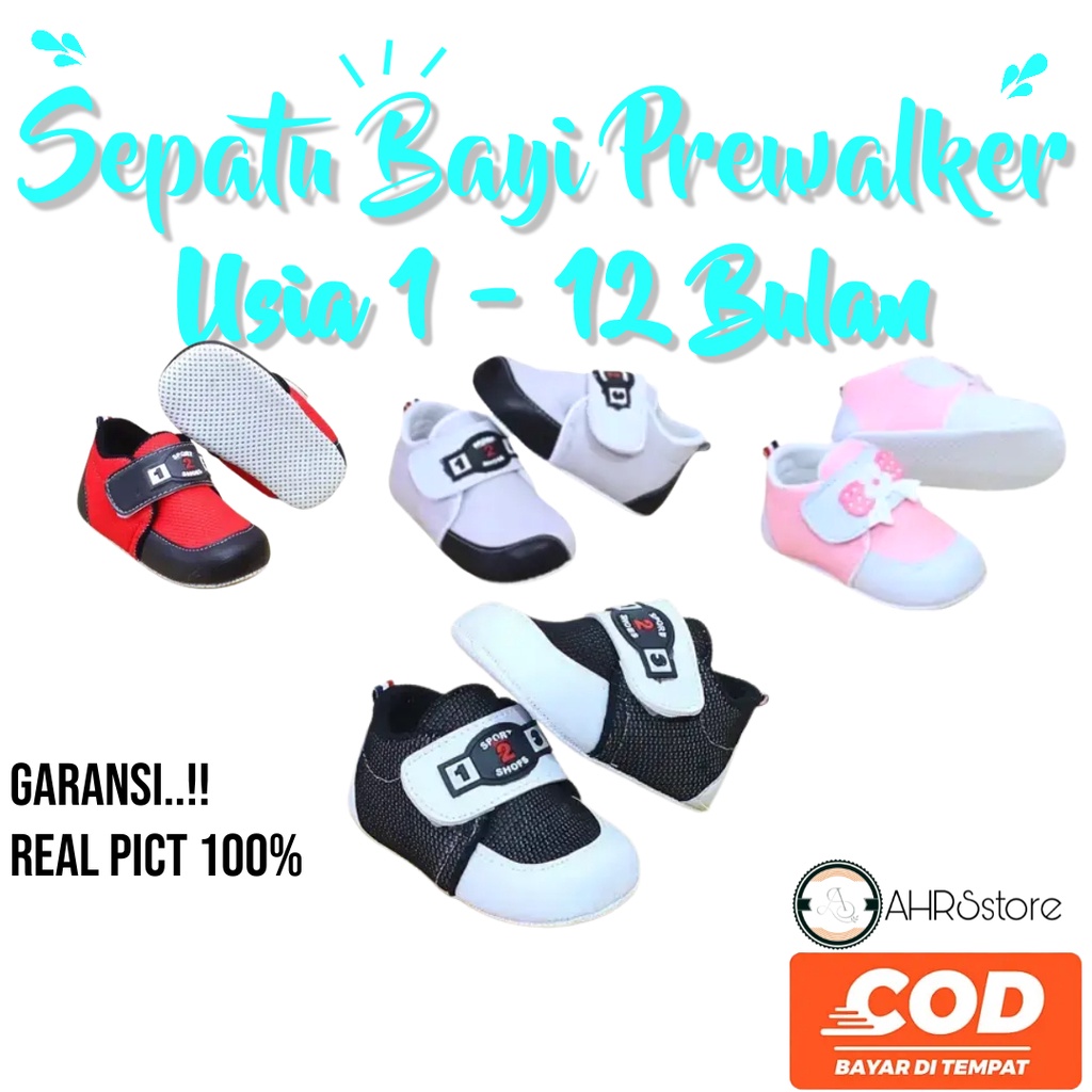 Sepatu Bayi Perempuan 0 6 Bulan Prewalker Anak Cewek 0 12 Bulan Balit 1 Tahun Cowok Lucu Murah Terbaru