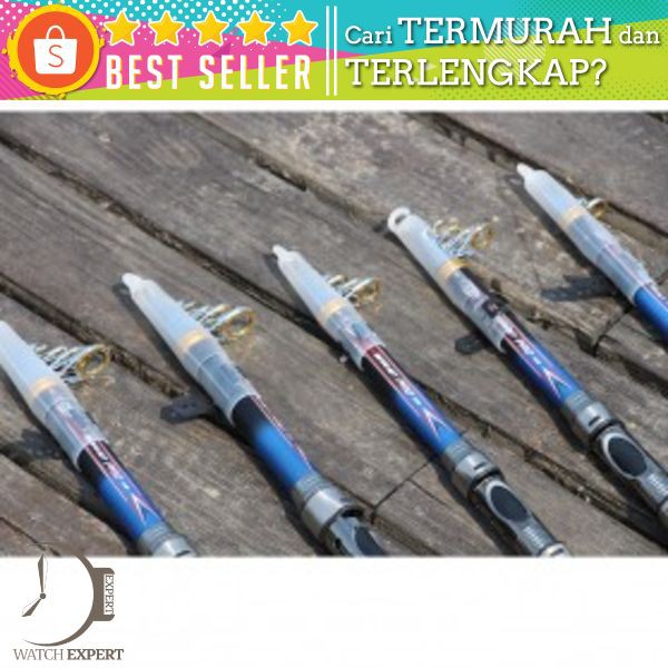 Joran Pancing Portable Telescopic Epoxy Resin 2.4M/6 - JIEWEIYUJU  Biru