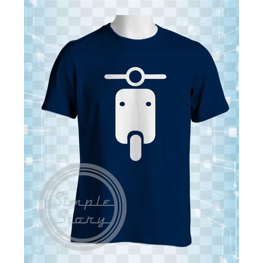 Terbaru Kaos Tshirt Baju Combed 30S Distro Vespa Motor Scooter Matic Jersey |