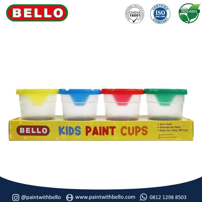 

Bello Kids Paint Cups - Tempat Kuas Anti Tumpah - Anti Spill For Brush