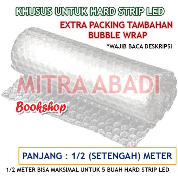 Packing Tambahan Extra Bubble Wrap Panjang 1/2 (Setengah) meter KHUSUS LAMPU EDISON *WAJIB BACA DESKRIPSI*