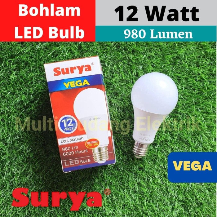 Lampu LED Bulb Surya Vega 12 Watt Putih Murah Terang Begaransi