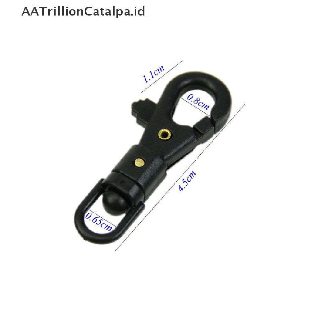 Aatrillioncatalpa 10pcs Gantungan Kunci Carabiner Mini EDC Bisa Diputar Untuk Survival