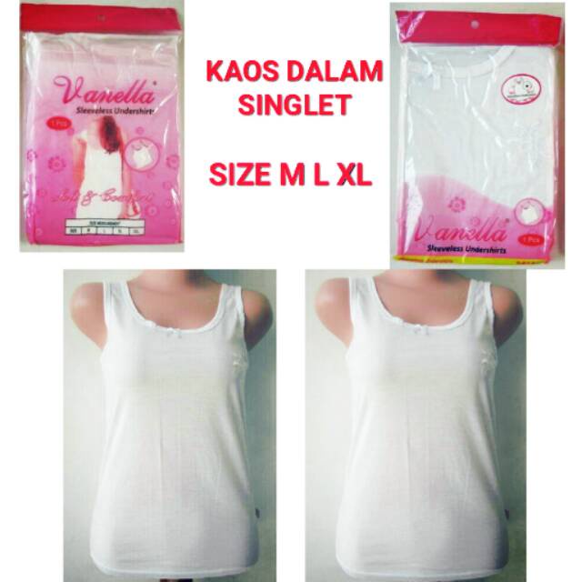12 Pcs - Singlet Vanella - Kaos Dalam Wanita Dewasa - Pakaian Perempuan Remaja ABG Tangtop Tanktop - Sguna underwear AA1 Grosir Lusinan