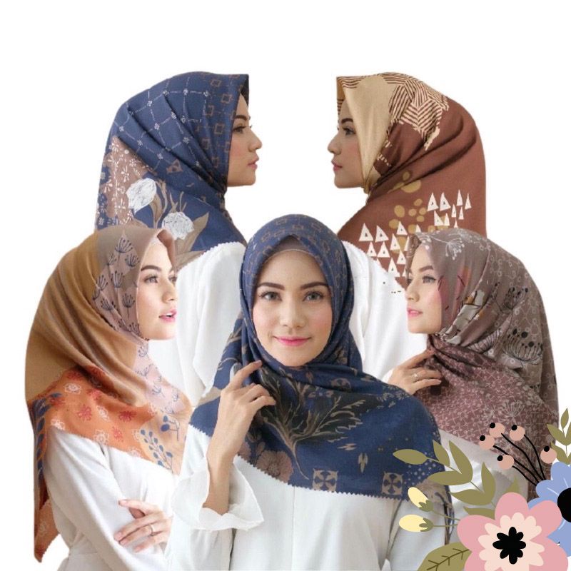 Hijab Motif Segi Empat Voal Premium Laser Cut Anti Letoy Jilbab Motip Segiempat Voal Premium Kerudun