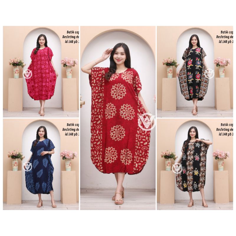 VA Batik Daster wanita lowo kelelawar jumbo busui bumil viral kekinian murah / dress batik Sarwendah