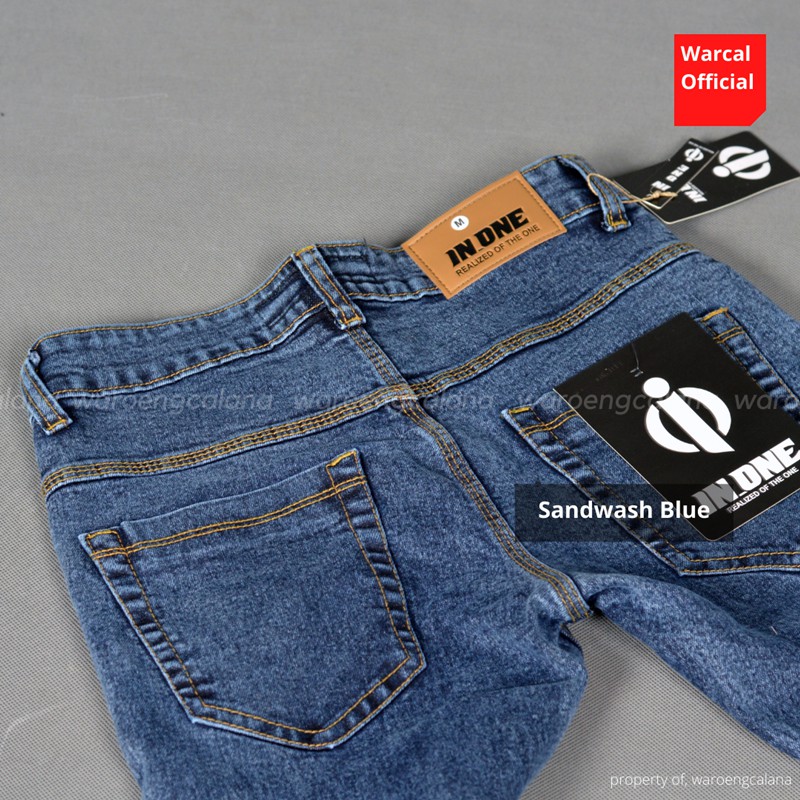 Celana Jeans Panjang Sandwash Blue Softjeans