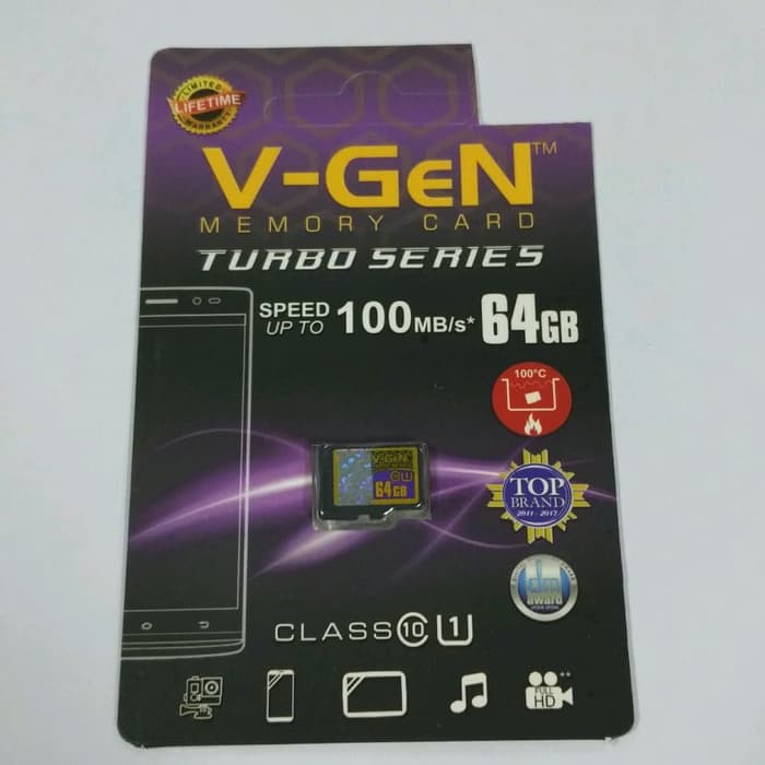 Micro SD VGen 64 GB Class 10 TURBO | microSD V-Gen 64GB Class10