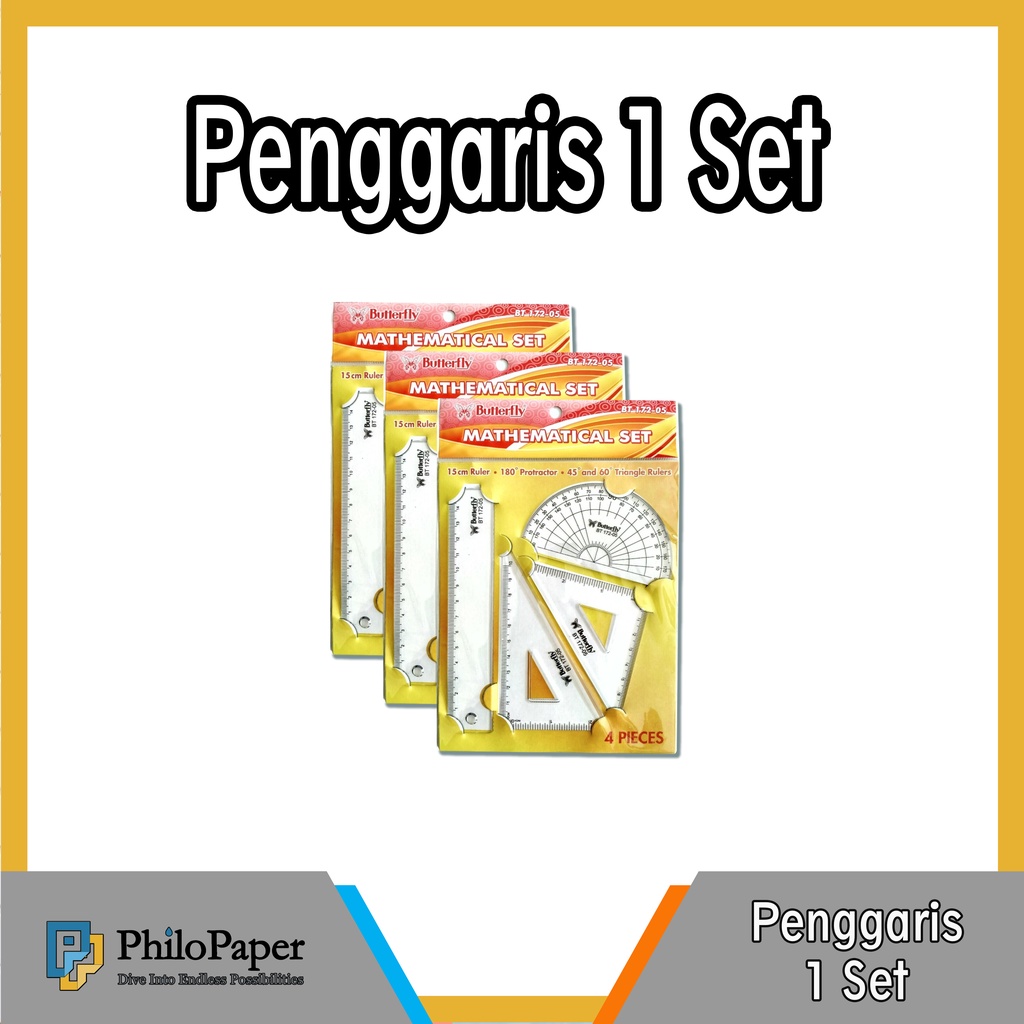 

ATK ~ Penggaris Satu Set / Busur / Segitiga