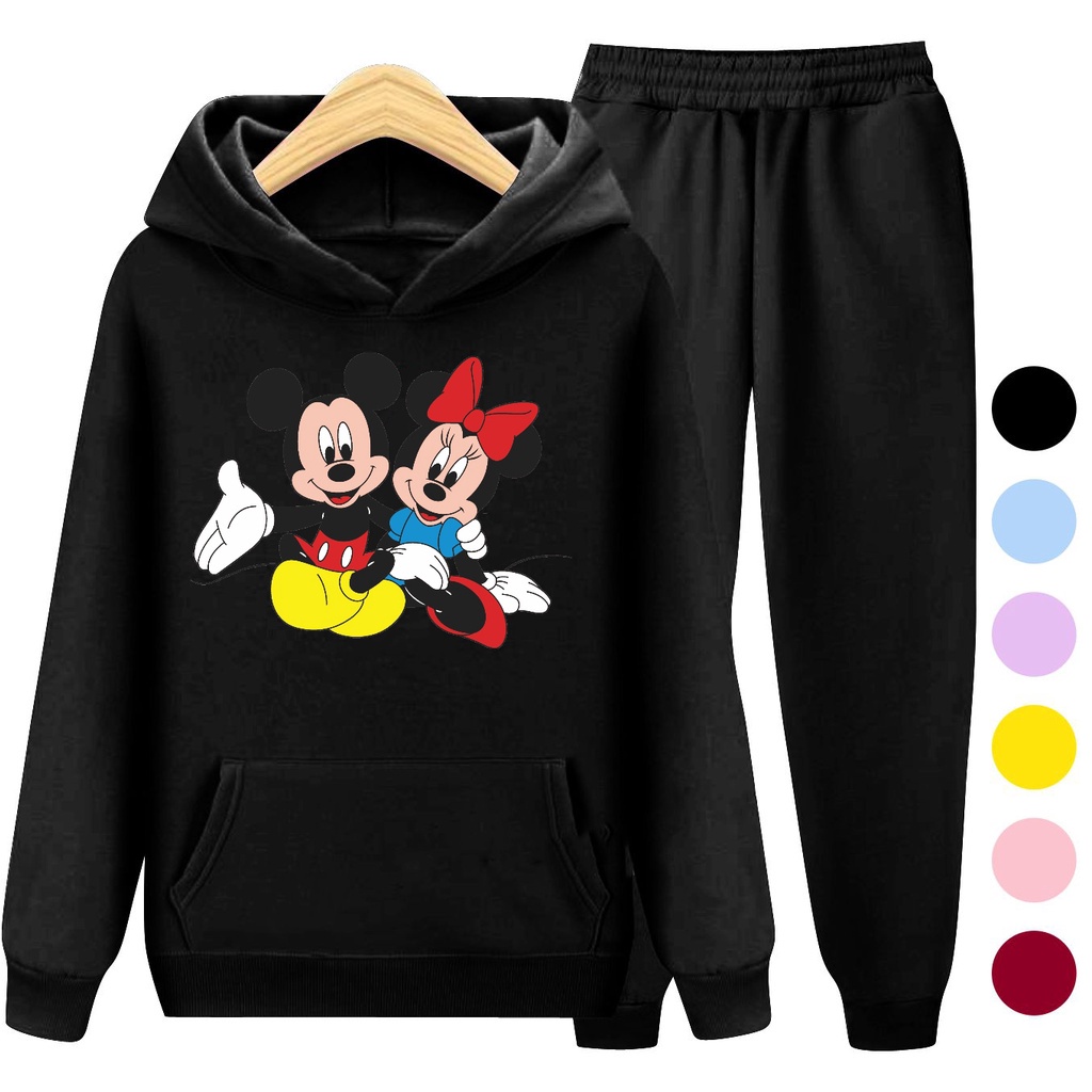 Setelan Anak Sweater Hoodie MICKEY MOUSE / Sweater Anak Kartun Size S (3-5 Thn) M (5-7 Thn) XL(9-12 thn) XXL (13 + thn)