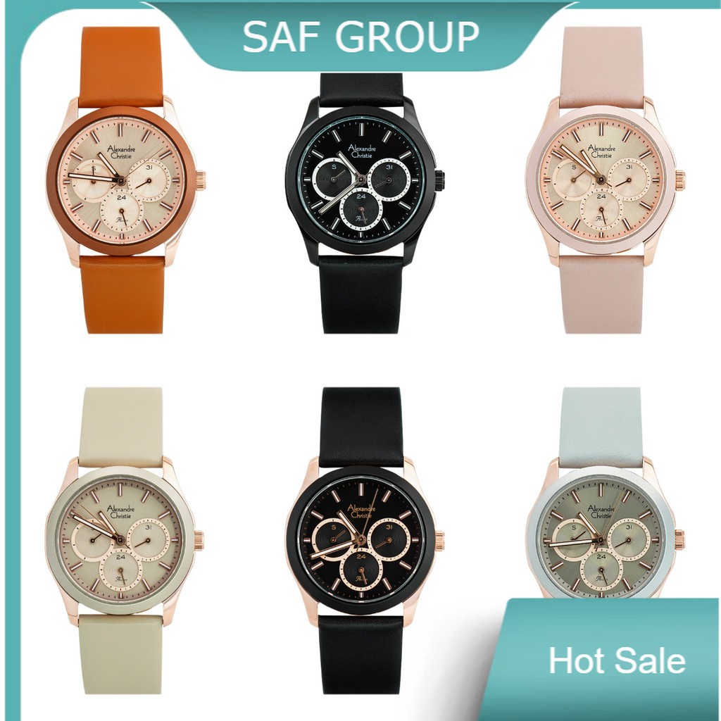 JAM TANGAN WANITA ALEXANDRE CHRISTIE AC 2968 / AC2968 LEATHER ORIGINAL by plp