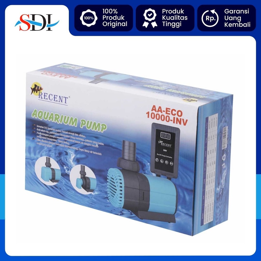 POMPA CELUP KOLAM RECENT AA ECO 10000 INV 5.5M 10000L/H