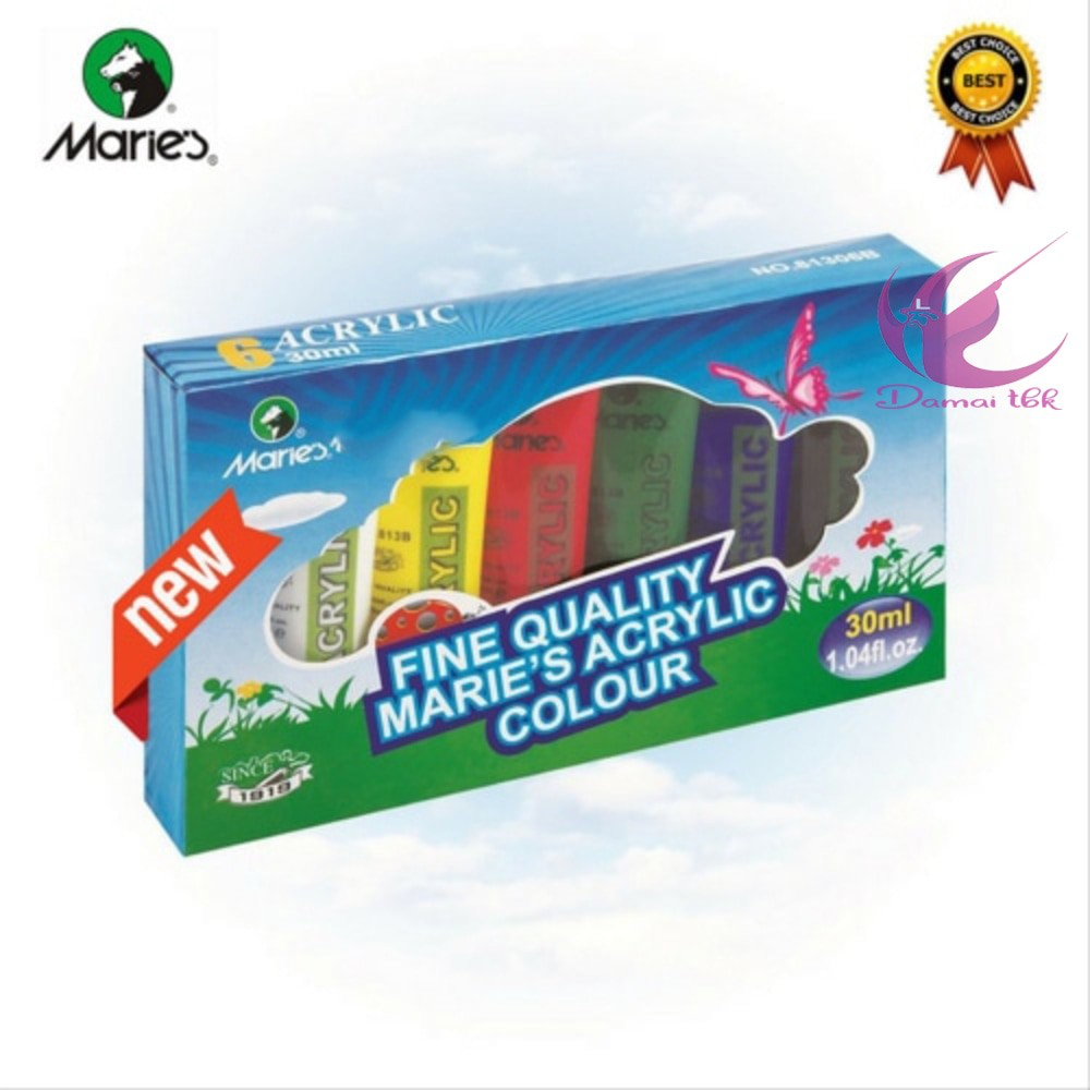

Cat Akrilik Maries 81306B / Acrylic Color Fine Quality Set 6 x 30ml
