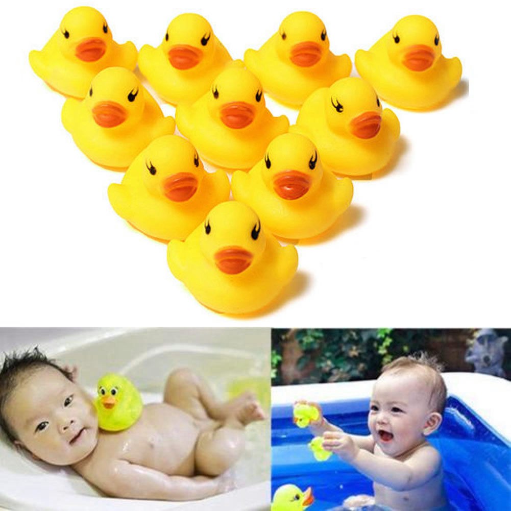 [Bayar Di Tempat]Mainan Bebek Karet Kuning dengan Suara Mencicit untuk Bayi / Anak