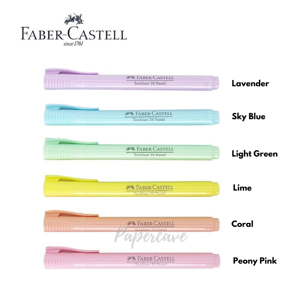 

FABER-CASTELL TEXTLINER 38 PASTEL COLOR HIGHLIGHTER - SATUAN