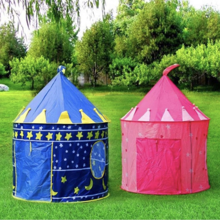 TENDA ANAK ISTANA CASTLE JUMBO BAHAN TEBAL CAMPING TENT CAMPING ANAK - Pink