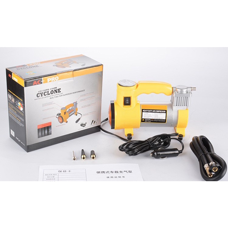 Mini Air Compressor (DC 12V) Pompa Kompresor Ban Mobil Cyclone 150psi