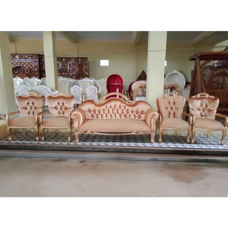sofa pelaminan sofa dekorasi sofa lamaran akad kursi gebyok pengantin terbaru kekinian minimalis