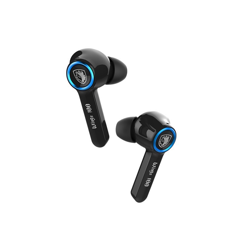 Earphone gaming sades True bluetooth 5.0 wireless stereo Tws wings 100 - In ear wings100