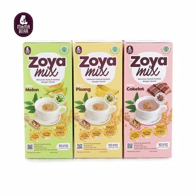 Mama Bear ZOYA / SOYA MIX Minuman Pelancar ASI Booster Zoyamix Soyamix 200 gr EXP 2025 Mamabear