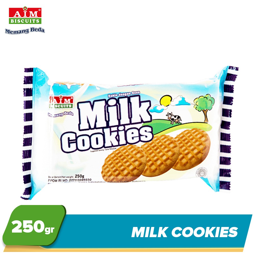 

AIM Milk Cookies 250g / Biskuit AIM Rasa Susu 250g