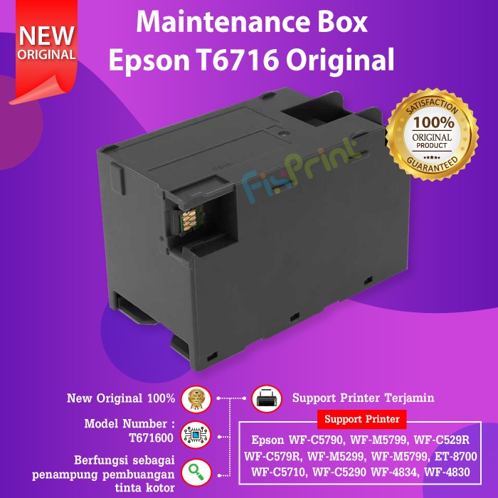 Maintenance Box Epson T6716 PXMB8 Pembuangan Tinta Printer WF-C5290 C5790 C579R M5299 M5799 WF-C5790