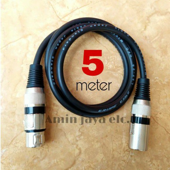 Jack xlr male to female kabel canare 5 meter