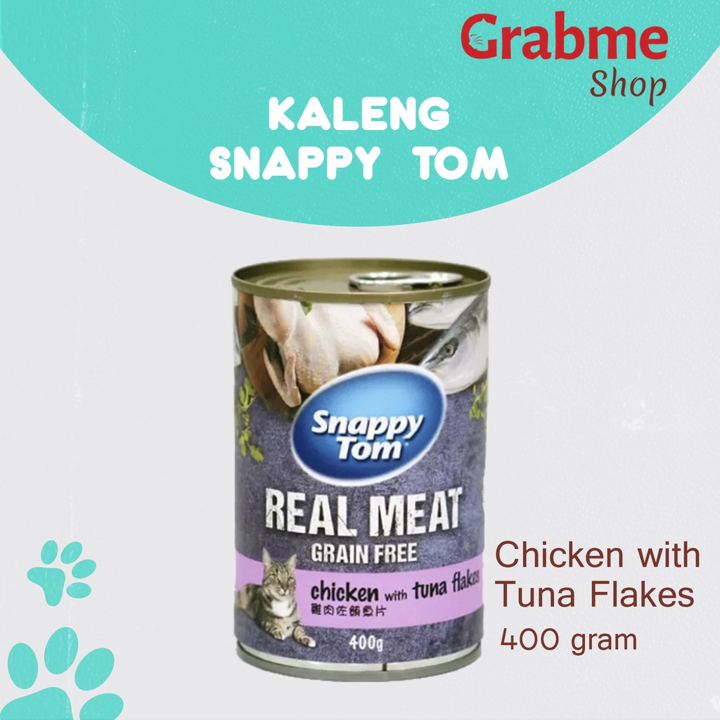 Makanan Kucing kaleng Snappy Tom 400g All Varian 1dus isi 12 pcs (Ekspedisi)