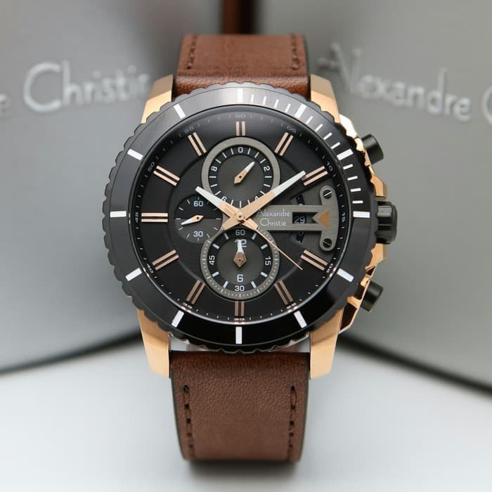 JAM TANGAN PRIA ALEXANDRE CHRISTIE AC 6527 LEATHER ORIGINAL GARANSI RESMI 1 TAHUN