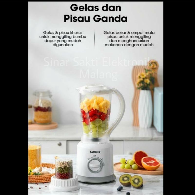 Samono Blender Plastik 2 in 1 Bumbu Buah Multifungsi Garansi