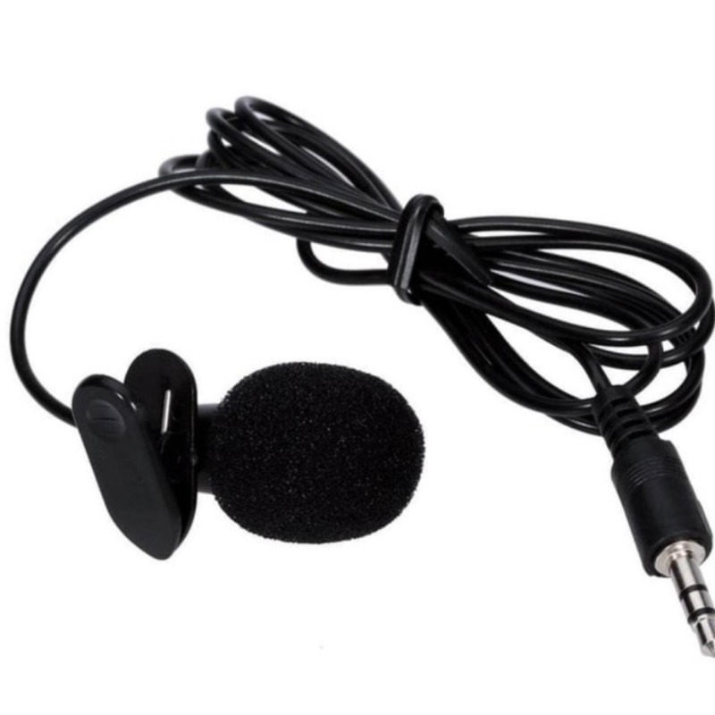 Microphone 3.5mm 3.5 mm Youtuber With Clip ON Mic 2 Garis Vlogger