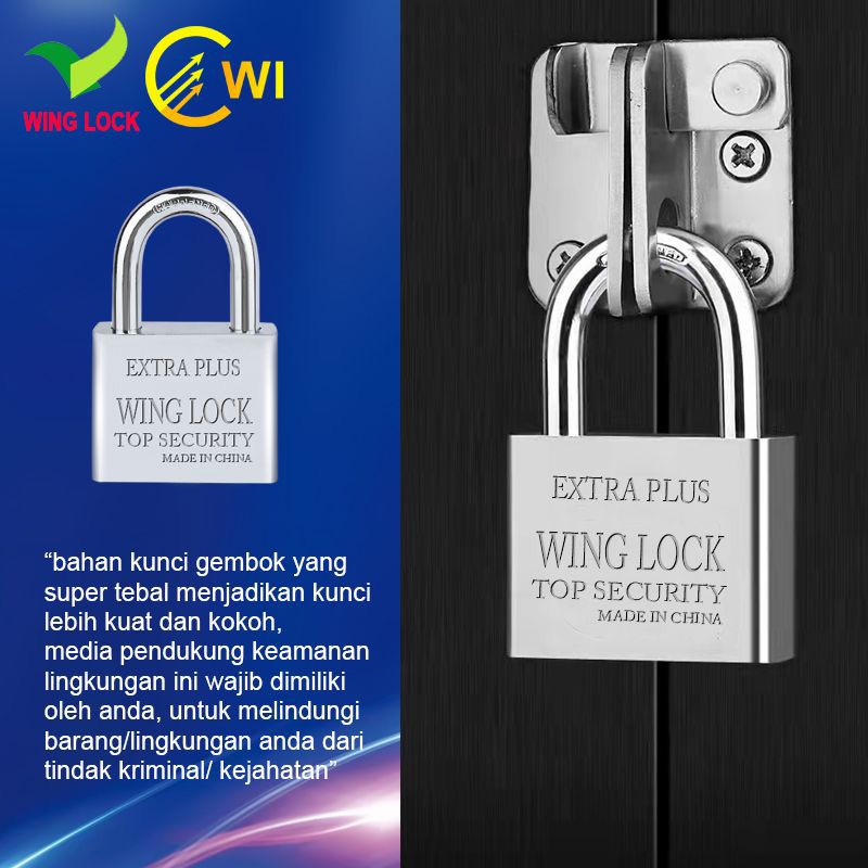 Kunci Gembok PENDEK 30mm 40mm 50mm 60mm WING LOCK