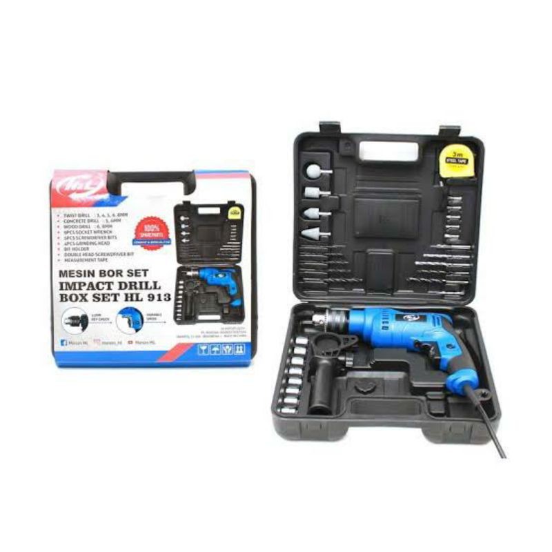 Bor 13mm FULLSET LENGKAP H&L HL 913