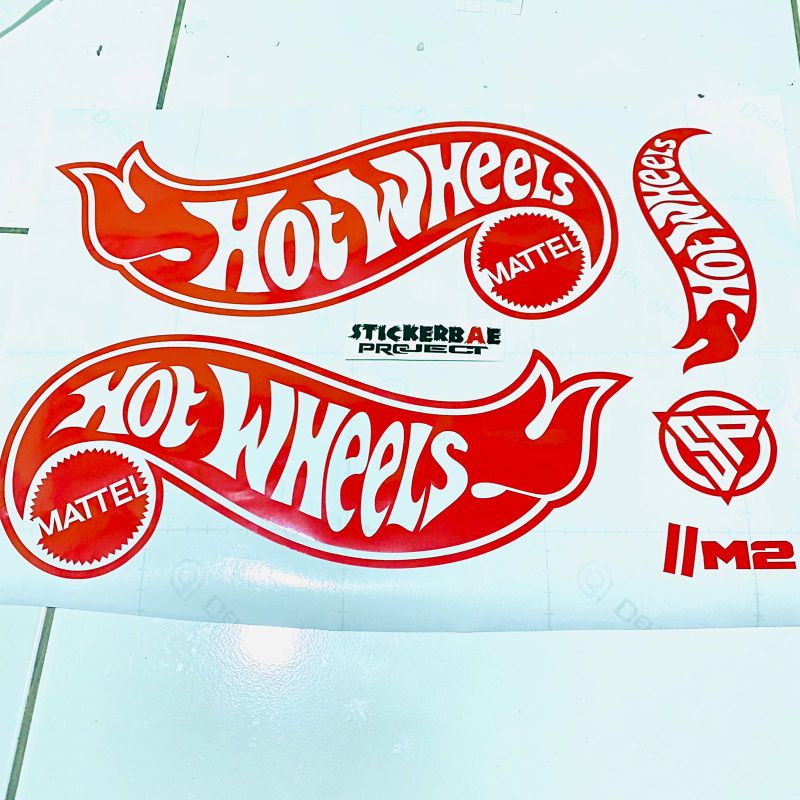 Sticker hot wheels cutting sticker 3 pcs stiker hotwhels 1 set MURAH