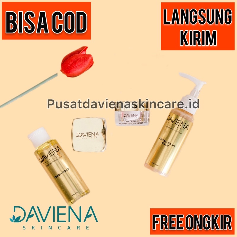 Paket Hemat 2 gold series tanpa serum daviena skincare davina skincare
