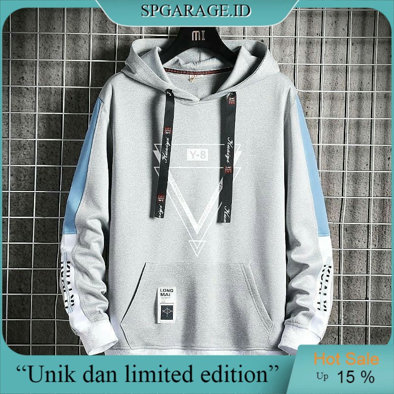 Sweater Pria Y-8 Hoodie / Sweater Hoodi Cowo Atasan Outwear Switer Jaket Pria Simple Sporty Keren